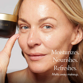 Laura Geller New York Cold Cream Cleanser with warm cloth removal.
