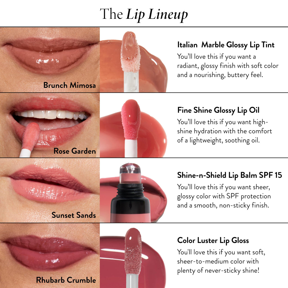 LAURA GELLER NEW YORK Color Luster Lip Gloss on lips for natural shine.