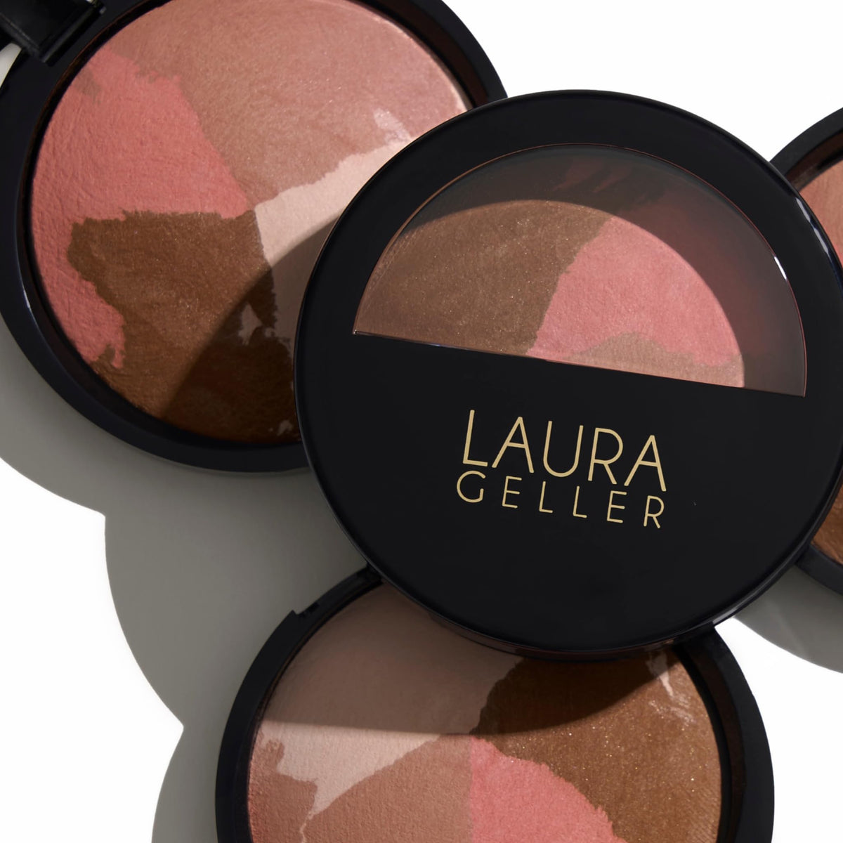 LAURA GELLER NEW YORK compact packaging highlights sleek design and travel-friendly use.
