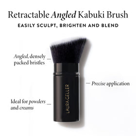 LAURA GELLER NEW YORK highlighter application on cheekbones for glow.