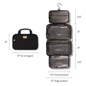 Laura Geller New York folding travel case design saves space in luggage.