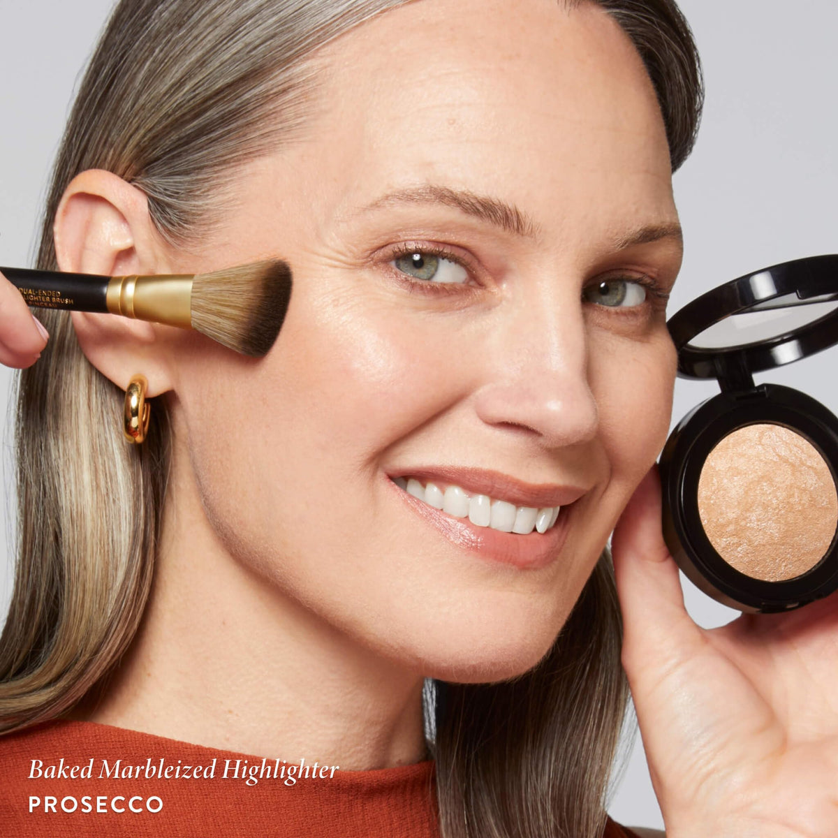  Laura Geller New York highlighter cream texture blends smoothly for weightless glow.