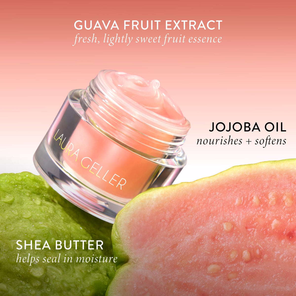 LAURA GELLER NEW YORK Hydrating Lip Mask cream texture swatch smoothing lips