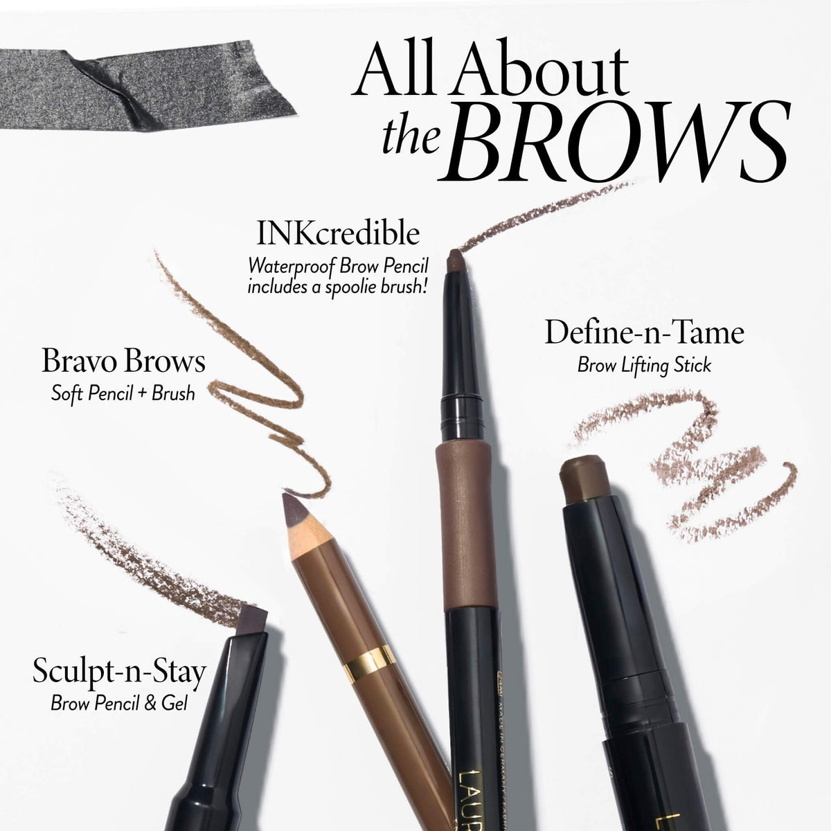 Laura Geller New York Inkcredible compact design enables quick on-the-go brow grooming.
