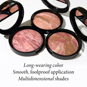 LAURA GELLER NEW YORK marbleized powder swirl highlights rosy bronze blend for radiant warmth