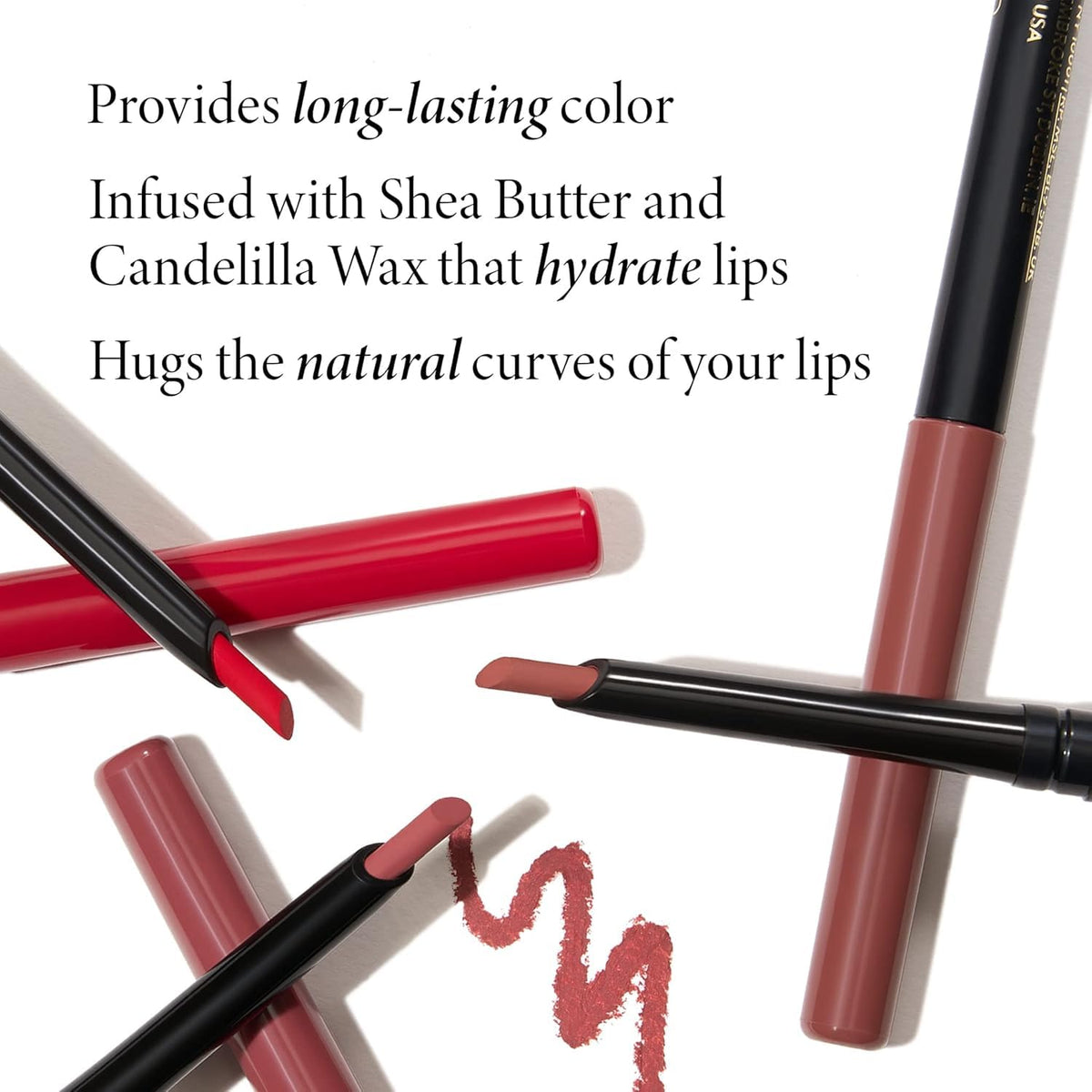 Laura Geller New York Modern Classic Lip Liner Ritzy Red application swatch on skin