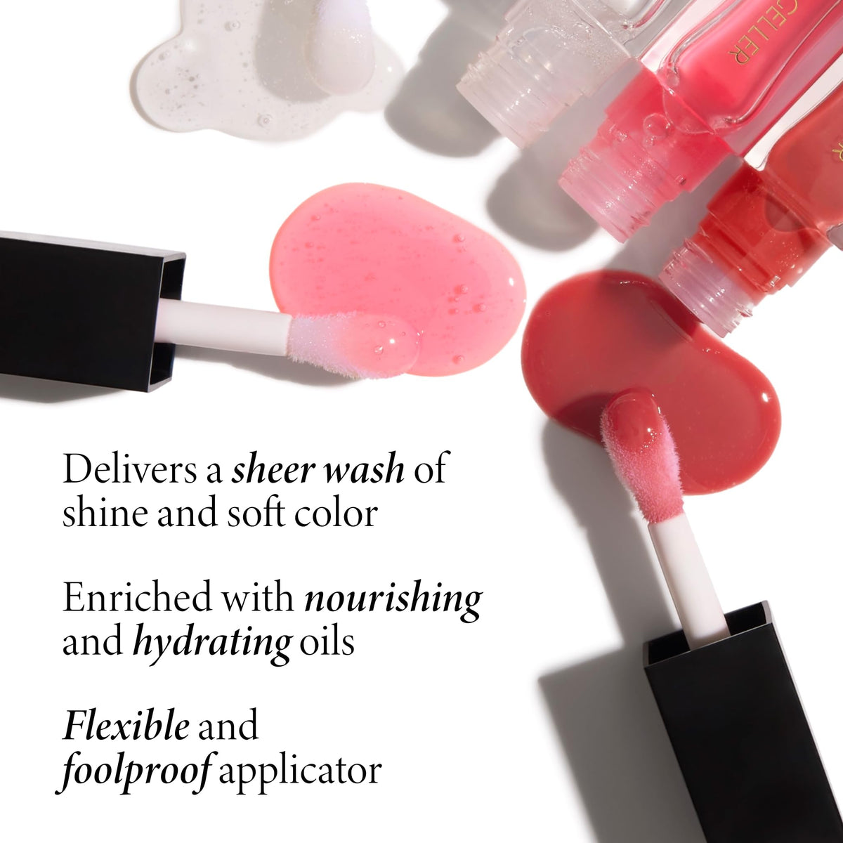Laura Geller New York Neutral Zone rosy shade swatch on lips.