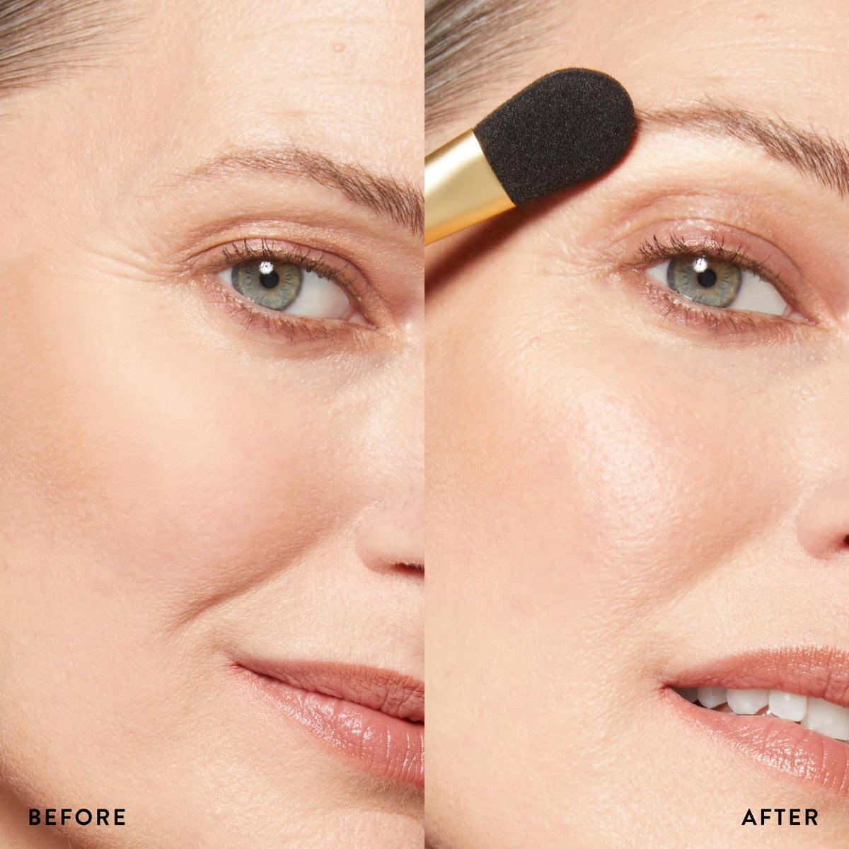  Laura Geller New York no glitter formula delivers soft, flattering luminosity.