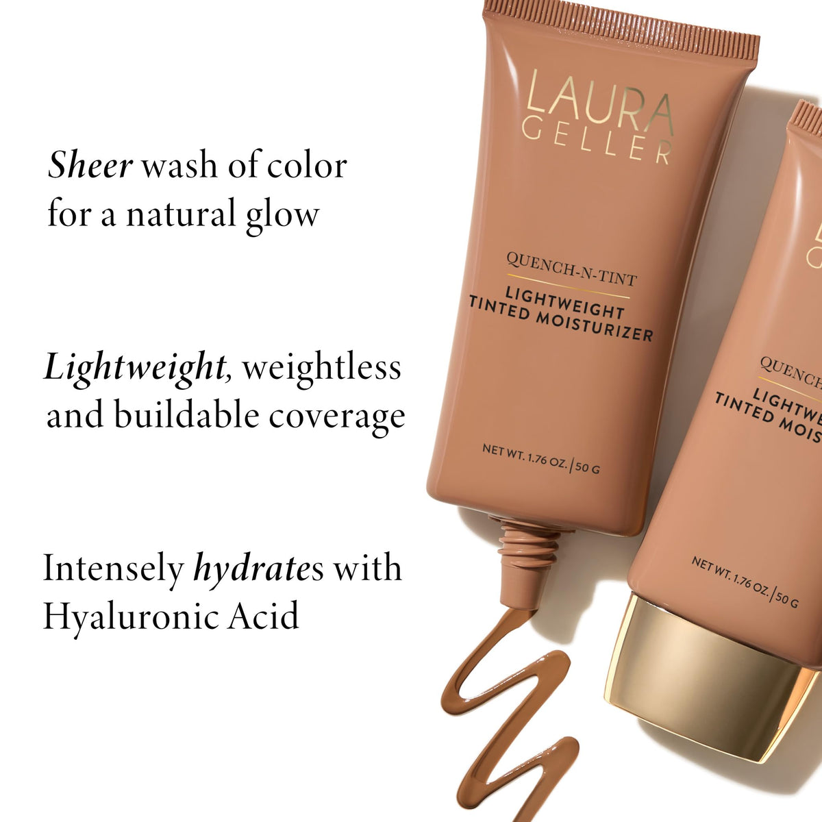 Laura Geller New York Quench-n-Tint applied with fingers for natural glow