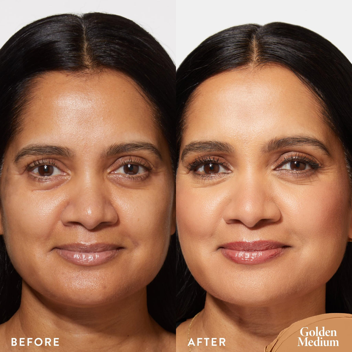 LAURA GELLER NEW YORK Golden Medium swatches showing warm undertones