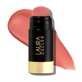 LAURA GELLER NEW YORK Serum Blush Tint Casual Coral bottle pour adds a refreshing color