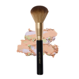 LAURA GELLER NEW YORK setting powder brush closeup shows soft vegan bristles for smooth application