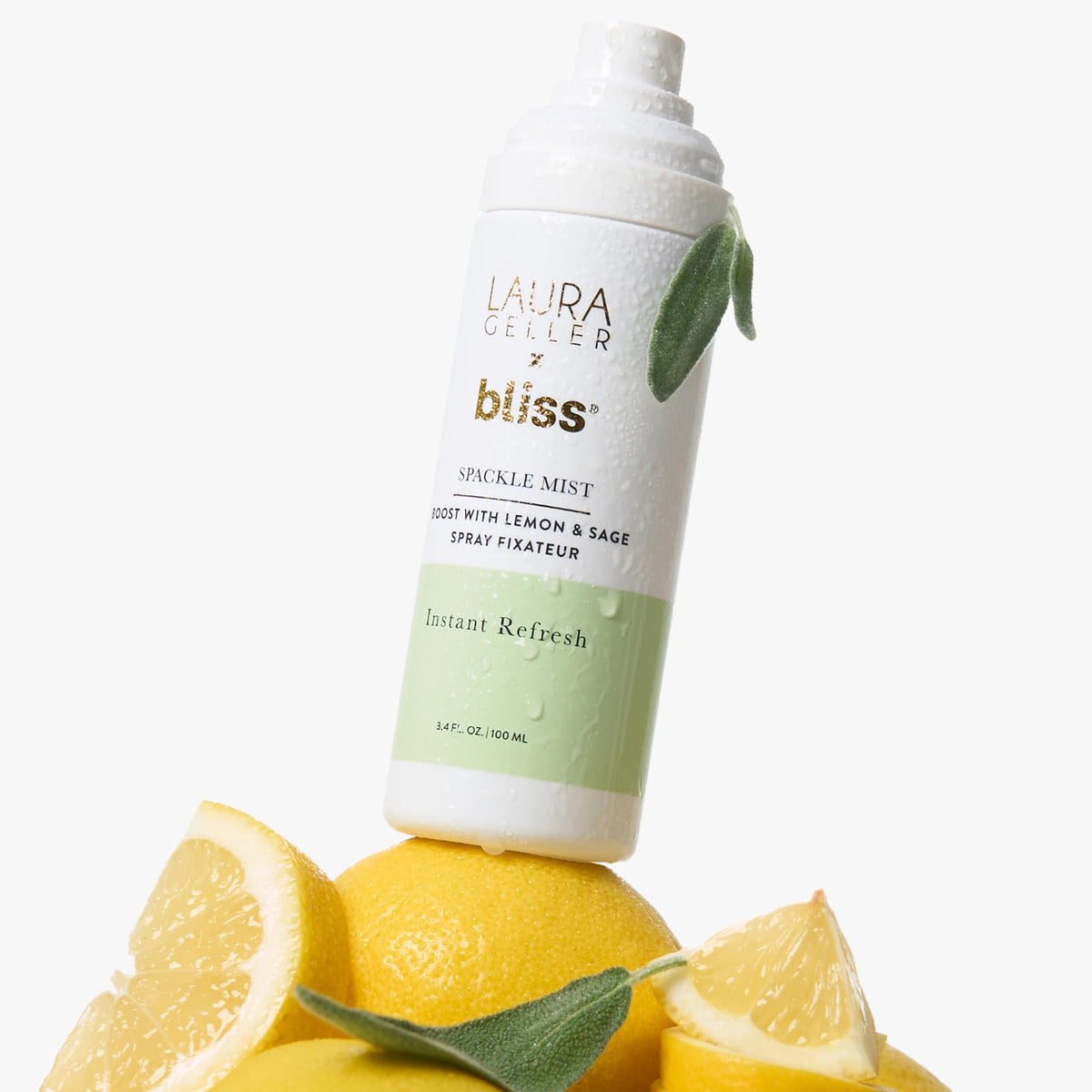 Fragrance focus on lemon and sage in LAURA GELLER NEW YORK Spackle Mist Boost