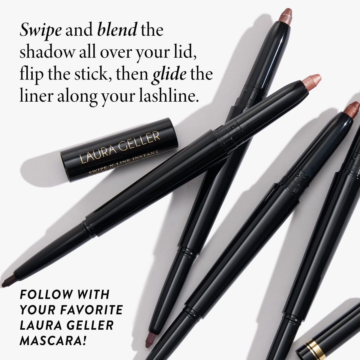 Laura Geller New York Waterproof crease-proof finish stays put all day.