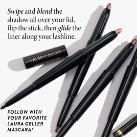Laura Geller New York Waterproof crease-proof finish stays put all day.