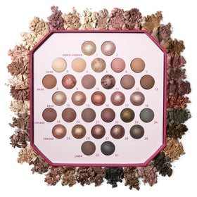 Laura Geller New York Ultimate Palette box open showing 31 shades for versatile looks.