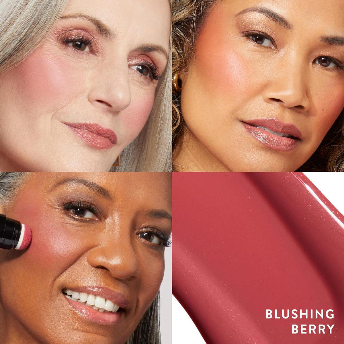 LAURA GELLER NEW YORK Serum Blush Tint applied with fingers for easy blending