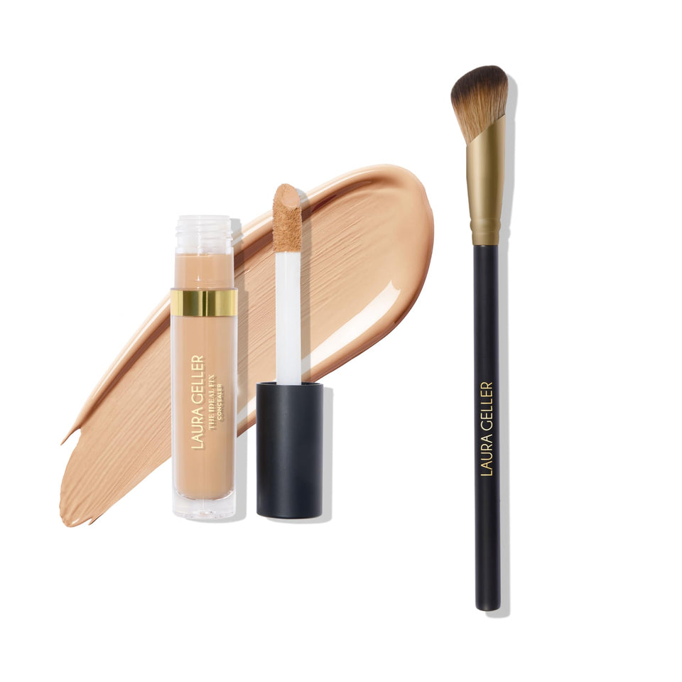 LAURA GELLER NEW YORK concealer application close-up for precise coverage.