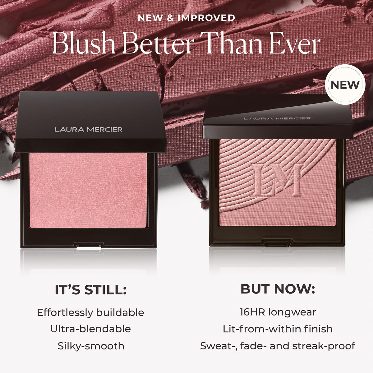 Laura Mercier Blush Color Infusion Duo talc-free formula for comfortable wear.