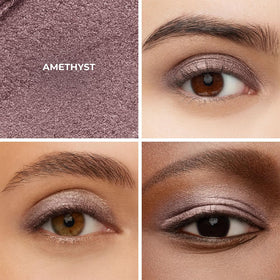 Laura Mercier Caviar Stick Amethyst on lid delivers rich color with easy blending and long wear.