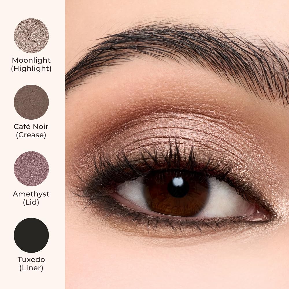 Laura Mercier Caviar Stick Amethyst swatch shows creamy texture that blends quickly for a seamless look.