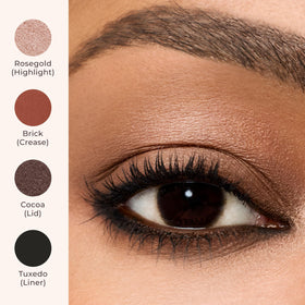 Close-up of Laura Mercier Caviar Stick Cocoa texture for creamy, smooth feel