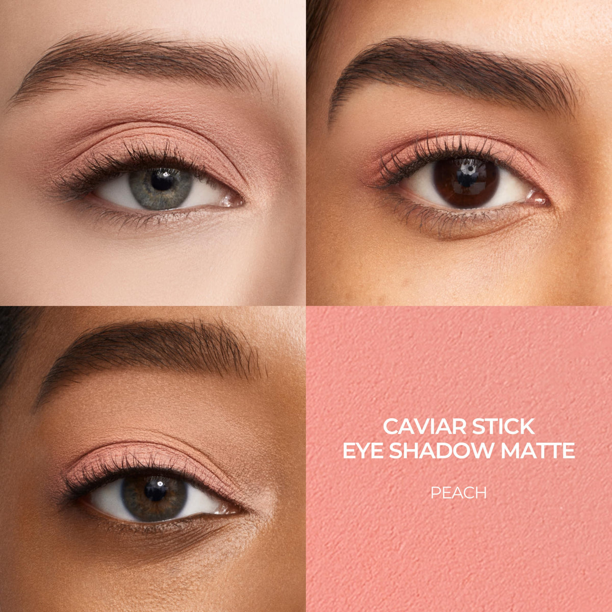 Laura Mercier Caviar Stick Peach tip swatch demonstrates long-wear performance