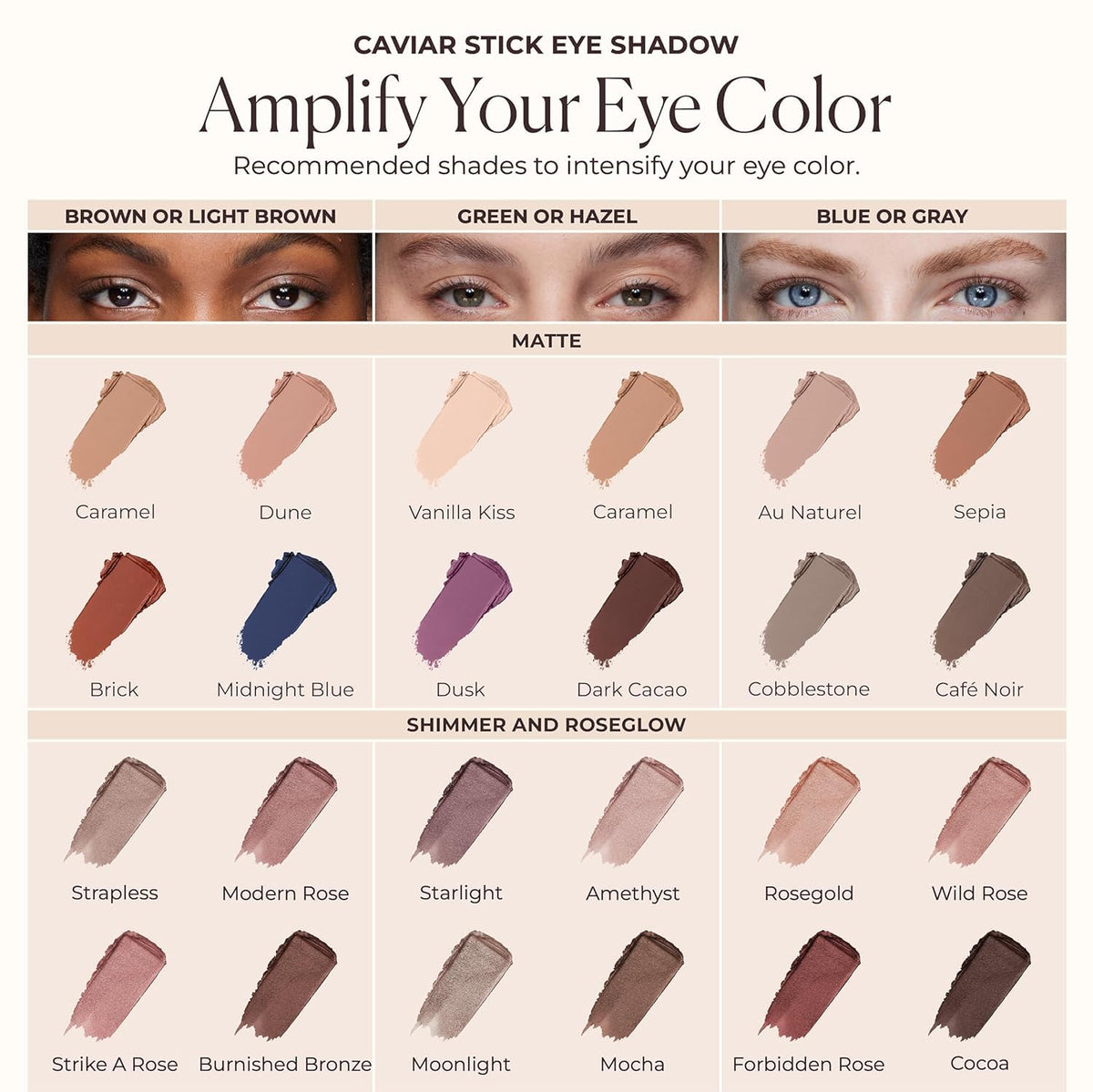 All-in-one gaze: Laura Mercier Caviar Stick Dune enhances eyes with effortless blend.