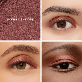 Laura Mercier Caviar Stick Forbidden Rose blending on lids delivers a silky shimmer blend
