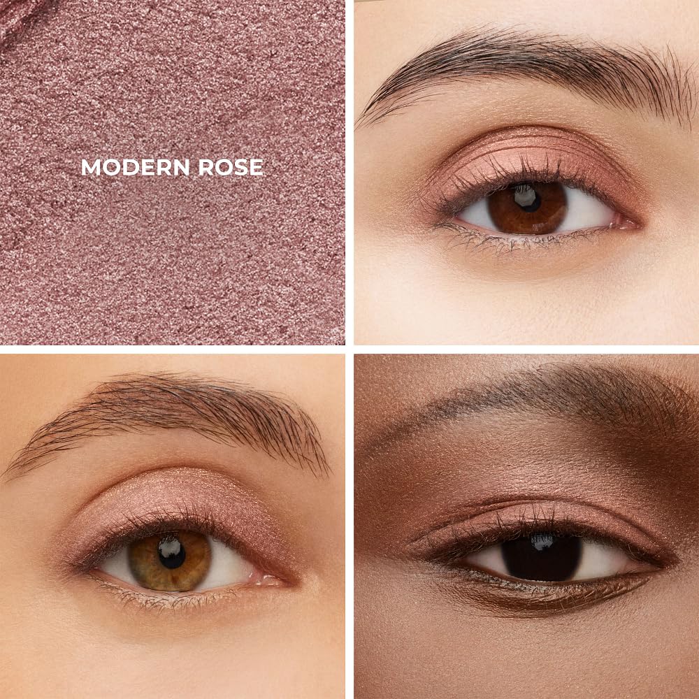 Laura Mercier Caviar Stick matte rose application demonstrates smooth crease-resistant color.