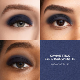 Laura Mercier Caviar Stick Midnight Blue pencil-tip demonstrates precise, easy-to-control application.
