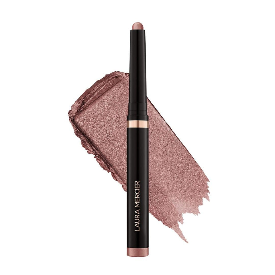 Laura Mercier Caviar Stick Modern Rose shimmer swatch on skin for rich color