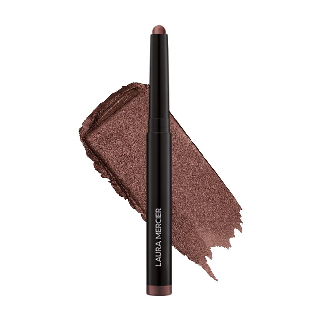 Laura Mercier Caviar Stick Burnished Bronze shimmer on lids for lasting color