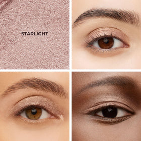 Laura Mercier Caviar Stick Shimmer Starlight—swipe application demonstrates quick blending.