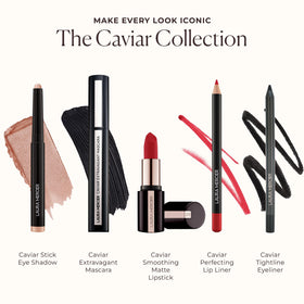 Long-lasting color: Laura Mercier Caviar Stick Dune swatch with no creasing.
