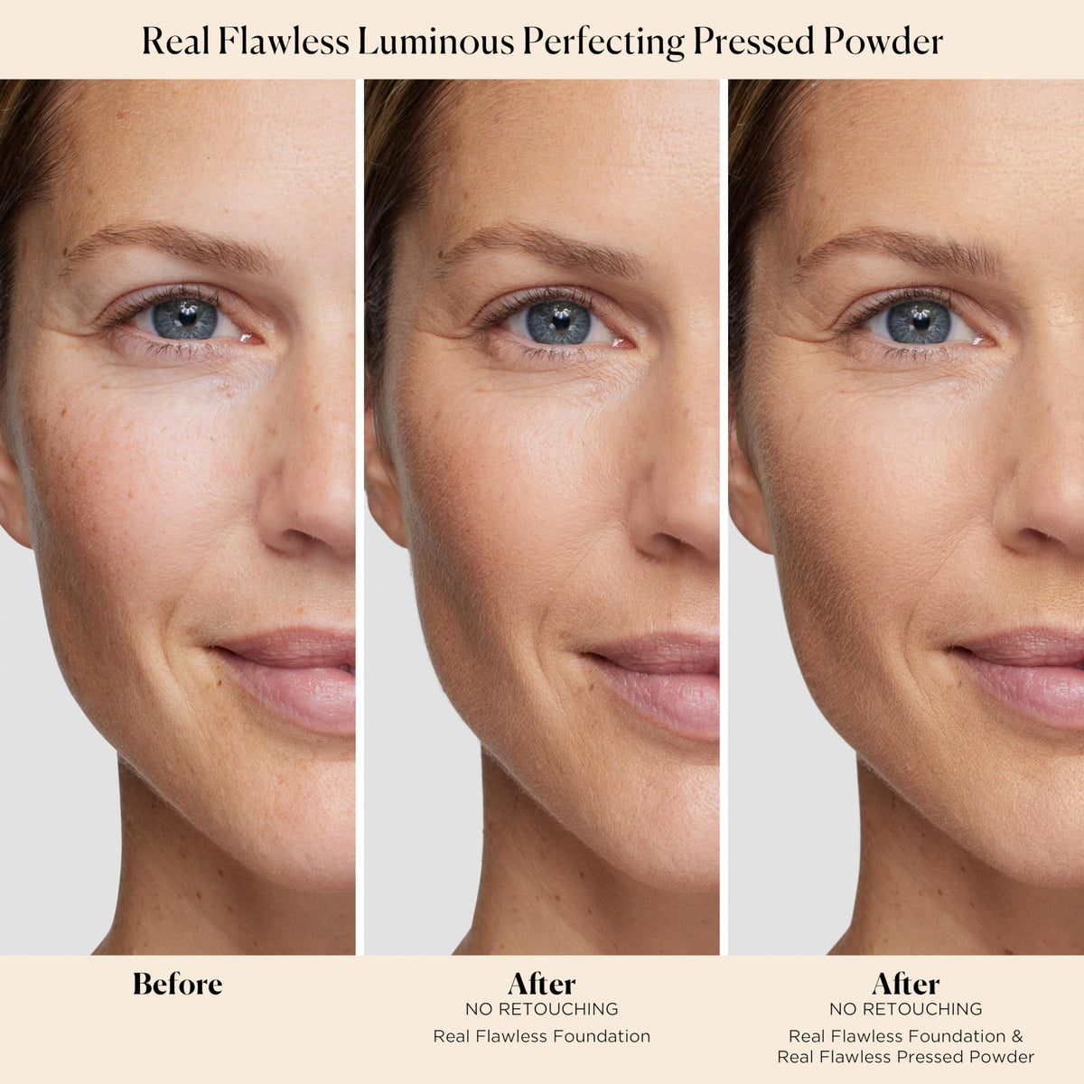 Laura Mercier Real Flawless creamy texture close-up highlighting skin seamlessly.