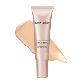 Laura Mercier Light Revealer tinted moisturizer with pearl blends for radiant hydration.