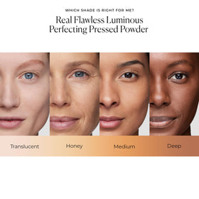 Laura Mercier Real Flawless application with soft brush for sheer coverage.