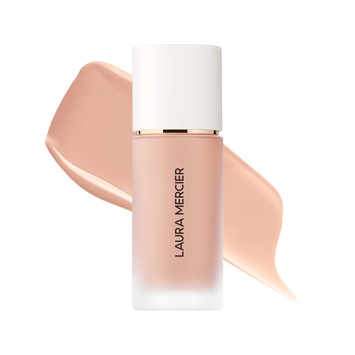 Laura Mercier Real Flawless bottle with pump for easy, weightless daily wear.