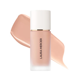 Laura Mercier Real Flawless bottle with pump for easy, weightless daily wear.