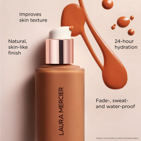 Foundation on hand shows natural, skin-like finish in Buff shade