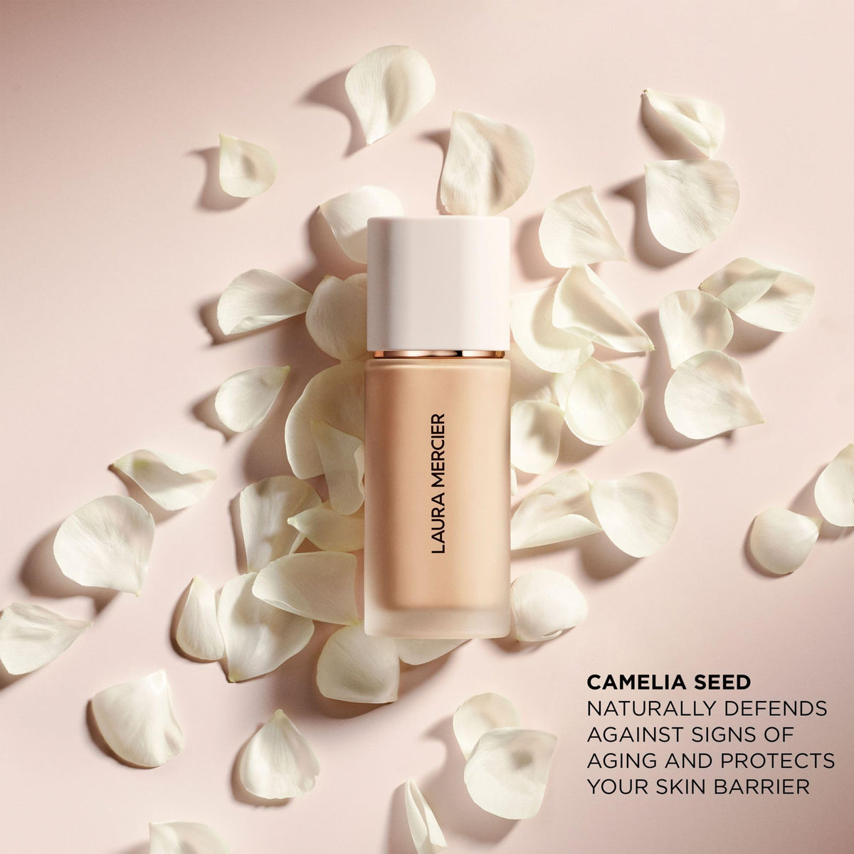 Laura Mercier Real Flawless Weightless Foundation packaging and cap design