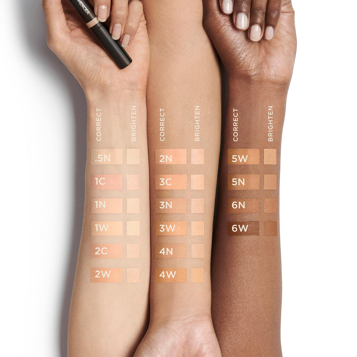 Laura Mercier Secret Camouflage under-eye application demonstrates brightening and smoothing effect