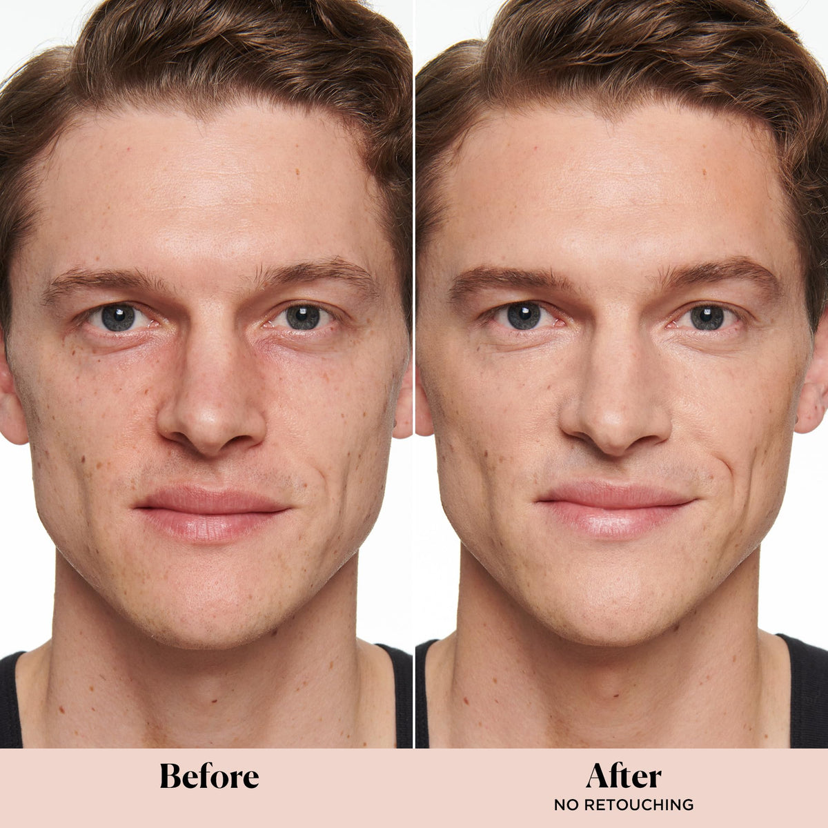 Close-up swatch of face concealing with the duo for smooth complexion