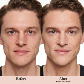 Close-up swatch of face concealing with the duo for smooth complexion