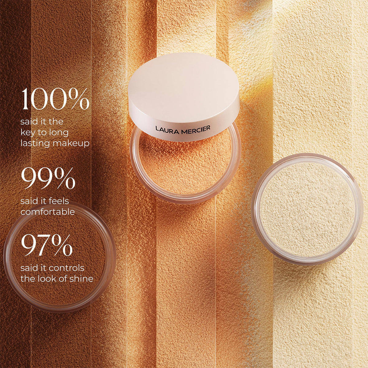 Laura Mercier soft-focus silica effect helps blur fine lines and imperfections on glossy photos.