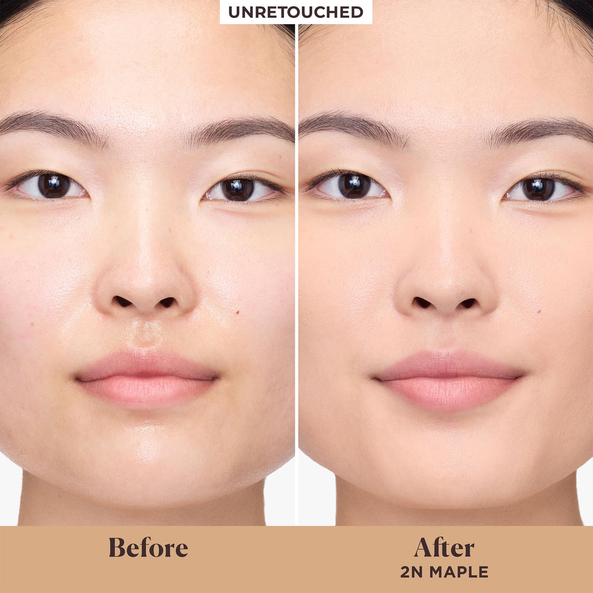 Laura Mercier Tinted Moisturizer swatches on skin show sheer-to-light coverage.
