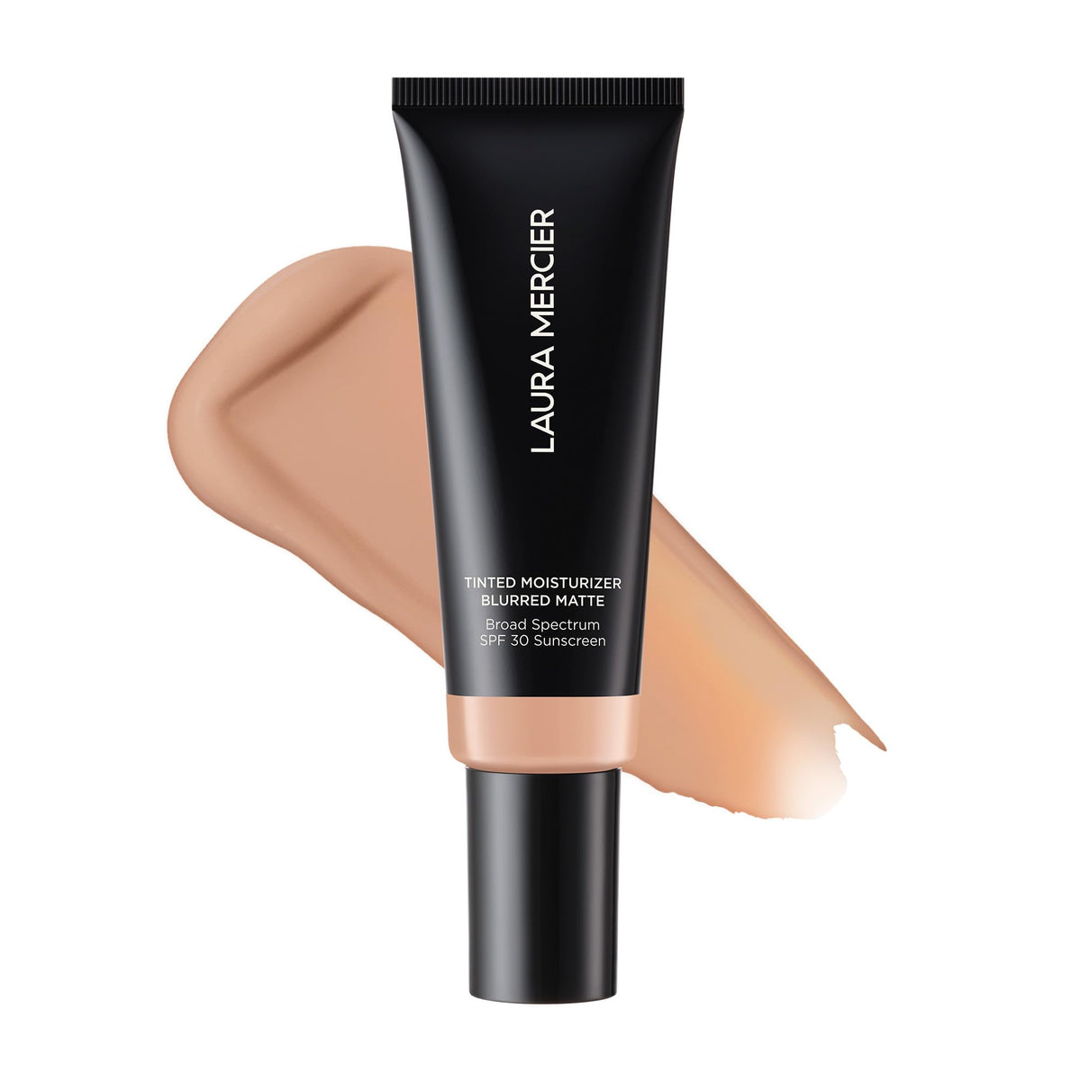 Laura Mercier Tinted Moisturizer Blurred Matte bottle with SPF 30 and pore blur.