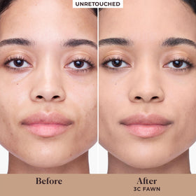 Laura Mercier tinted moisturizer swatch on skin for sheer-to-light coverage.