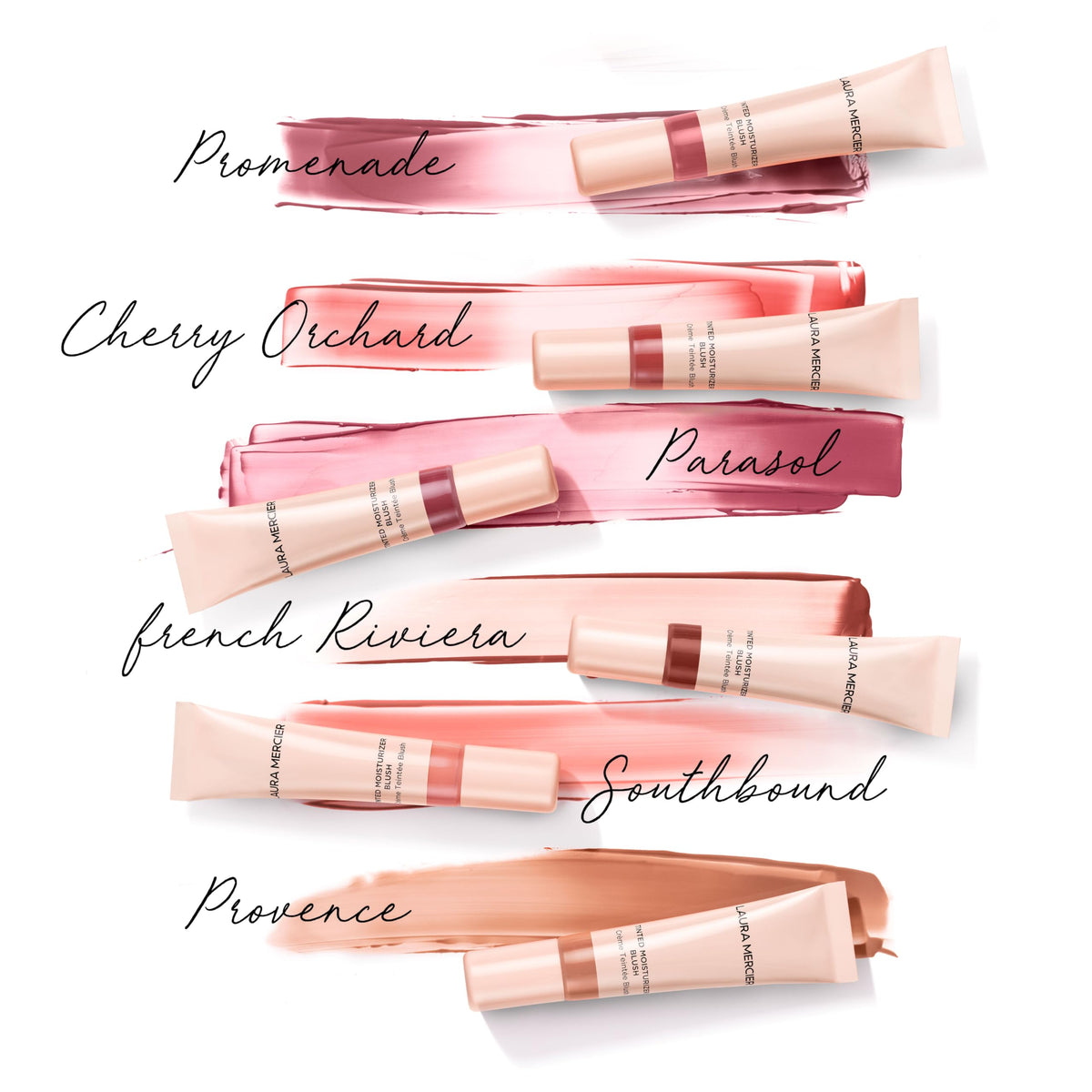 Packaging of Laura Mercier Tinted Moisturizer Blush with applicator and bottle